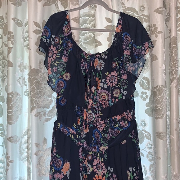ELOQUII Navy Floral Dress - Picture 2 of 4